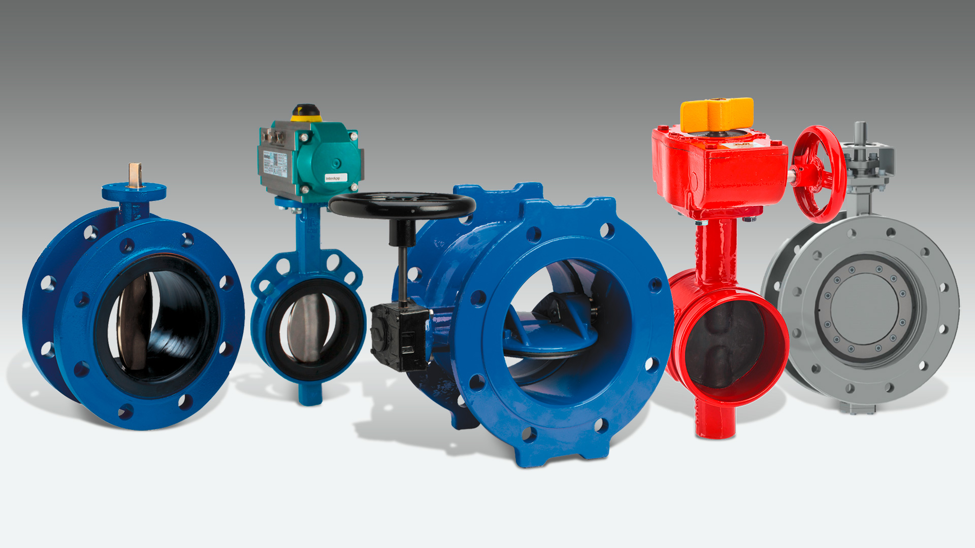 Close-up photo of an AVK double eccentric butterfly valve