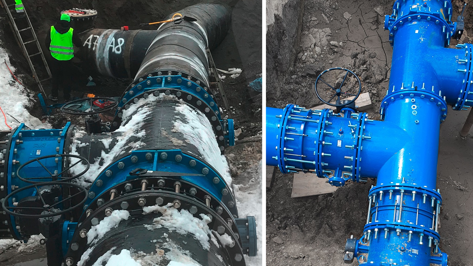 Installation of butterfly valves in Sweden